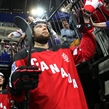 PRAGUE, CZECH REPUBLIC - MAY 12: Canada's Jake Muzzin #6 is greeted by fans as he gets set to take on Austria during preliminary round action at the 2015 IIHF Ice Hockey World Championship. (Photo by Andre Ringuette/HHOF-IIHF Images)

